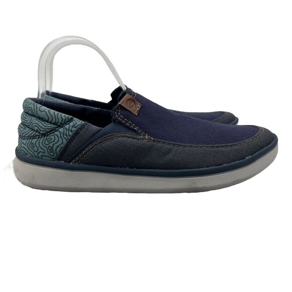 Clarks Cantal Easy Sneaker Men 9 Blue Canvas Slip On Lightweight Sole Breathable - Picture 1 of 12